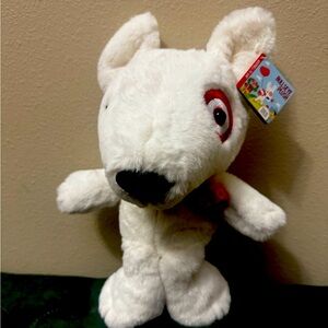 Target Bullseye Plushie with pink backpack 10”